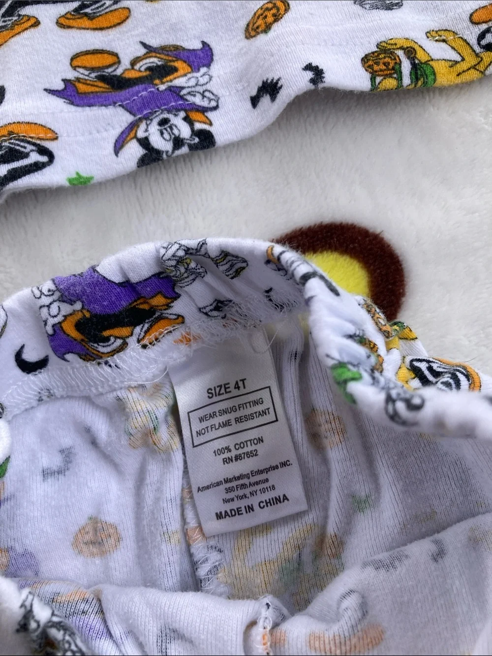 100% cotton, Halloween Mickey pajamas